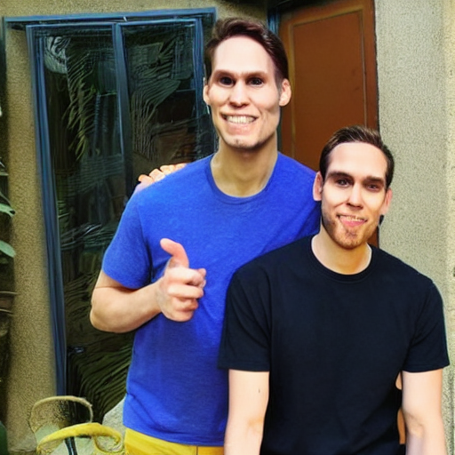 prompthunt jerma and vinny vinesauce hanging out together