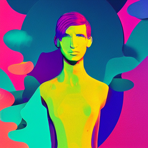 flume and former cover art future bass girl bust statue contrasty body perky futuristic dynamic shadows material vibrant colours simple background Jonathan Zawada style
