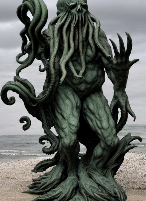 prompthunt: cthulhu statue by michelangelo