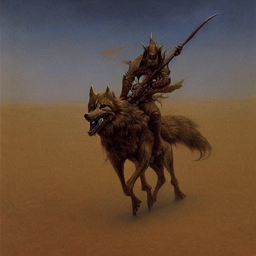 Warhammer Art Goblin Wolf Rider