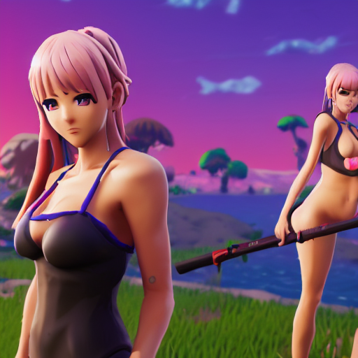 prompthunt: a detailed portrait of pretty anime girl in bikini in fortnite,  unreal engine 5 rendered, incredibly highly detailed and realistic, 8 k,  sharp focus, studio quality