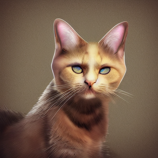 prompthunt a cat with human ears, digital art, realistic human ears