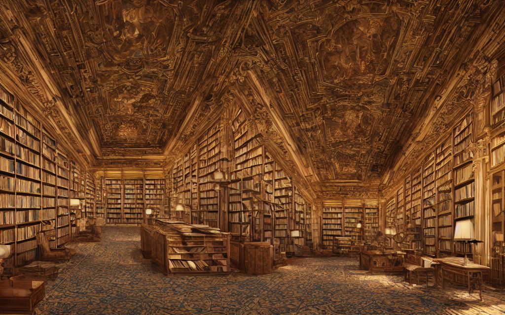 Fantasy Library Wallpaper