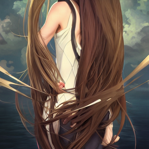 ArtStation - Realistic Long Female hair