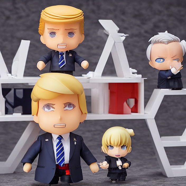 Donald Trump, An anime Nendoroid of Donald Trump, figurine, detailed product photo