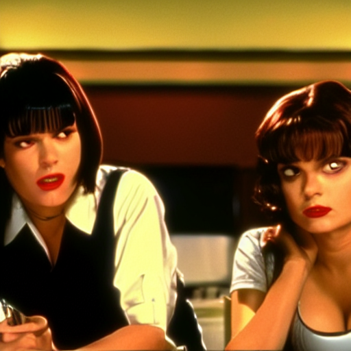 screenshot from a 2004 Pulp Fiction videogame for the, Stable Diffusion