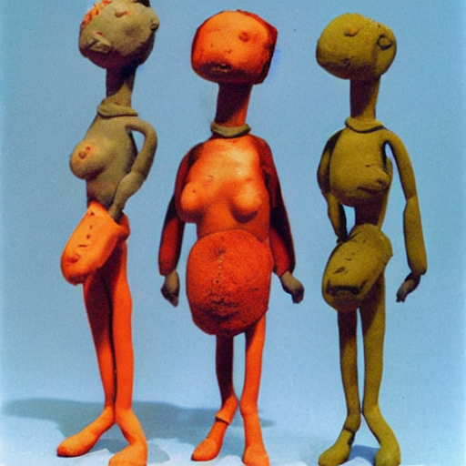 a claymation film still of anthropomorphe toy from brazil / collection / ethnographic museum / claymation by andy warhol
