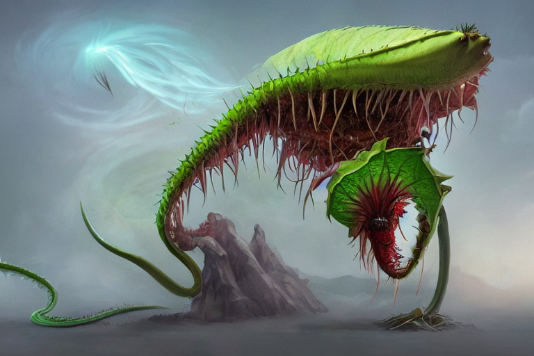 prompthunt: a dnd monstrous venus fly trap, made by stanley artgerm lau