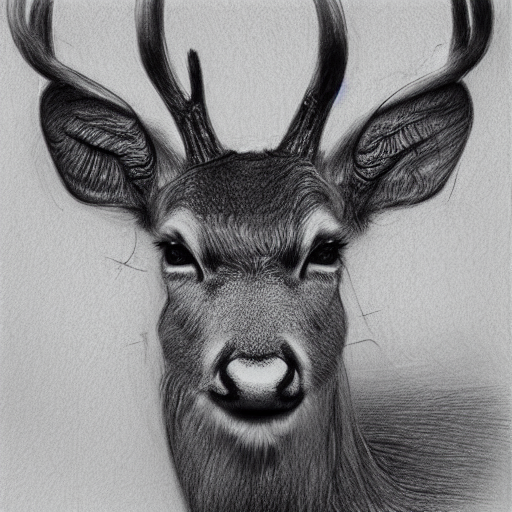 Reindeer Pencil Drawing