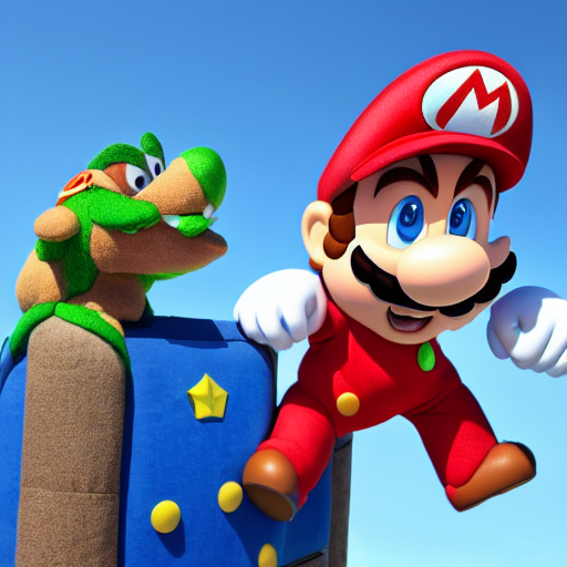 prompthunt high res a photo of actor chris pratt is a super mario