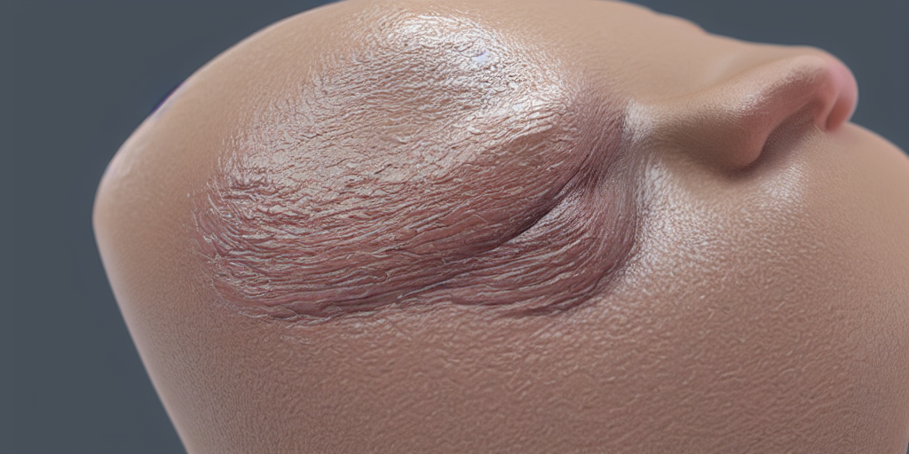 human skin texture map