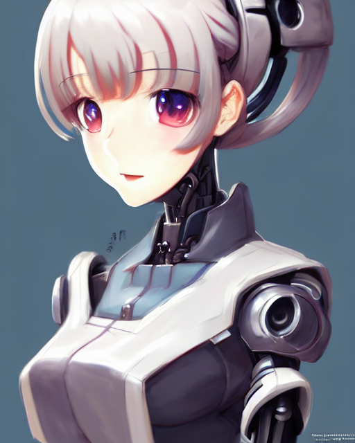Mr Robot as a Beautiful Anime Girl, Portrait, Selfie