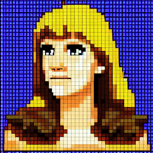 8-bit pixel art of emma watson
