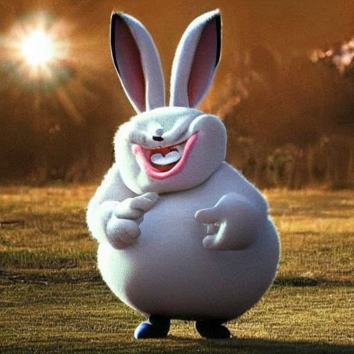 prompthunt: A badass photo of the real life Fat Bugs Bunny big chungus