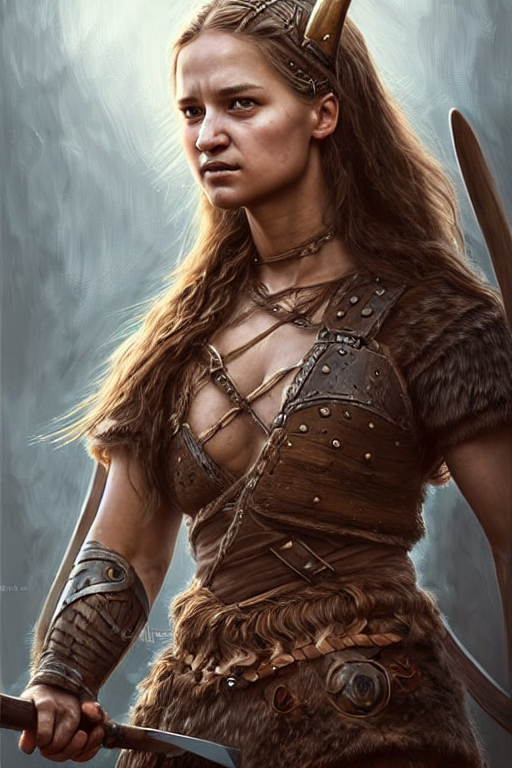 Viking Warrior Woman Art
