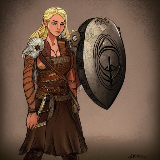  Viking Shield Maiden Female Warrior Norse Womens