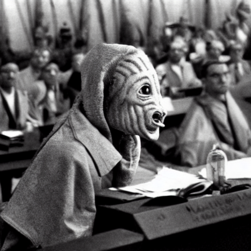 prompthunt: jar jar binks, a war criminal, at the nuremberg trials, archive  photo by reuters
