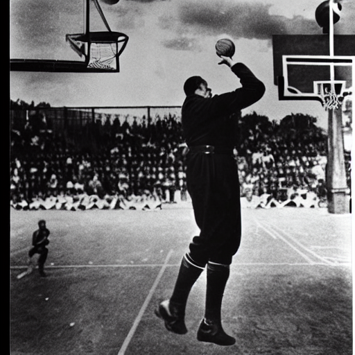 prompthunt: hitler playing basketball