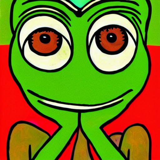 a portrait of an alien pepe the frog meditating and reaching nirvana, shiny big eyes reflecting the universe. by matt furie