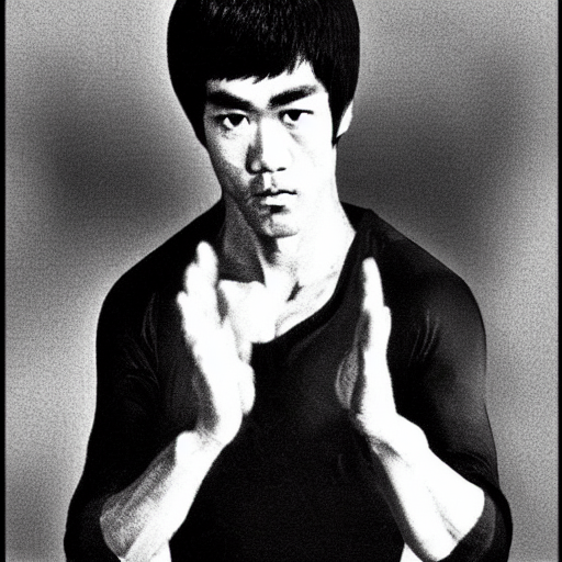 prompthunt: a portrait picture of a 60 year old Bruce Lee,