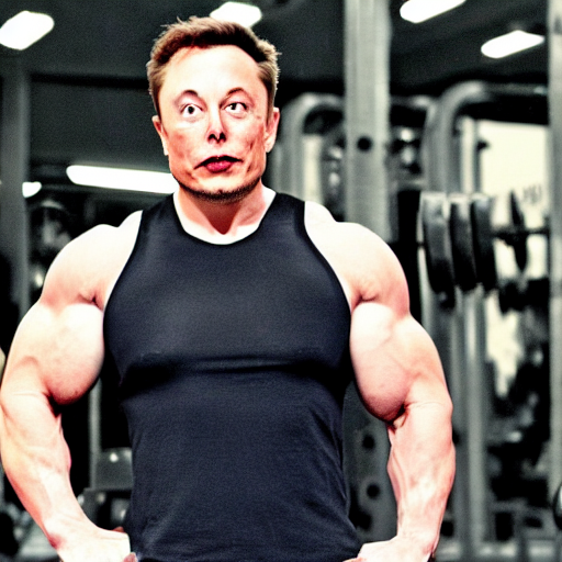 Prompthunt: Elon Musk As A Muscular Bodybuilder