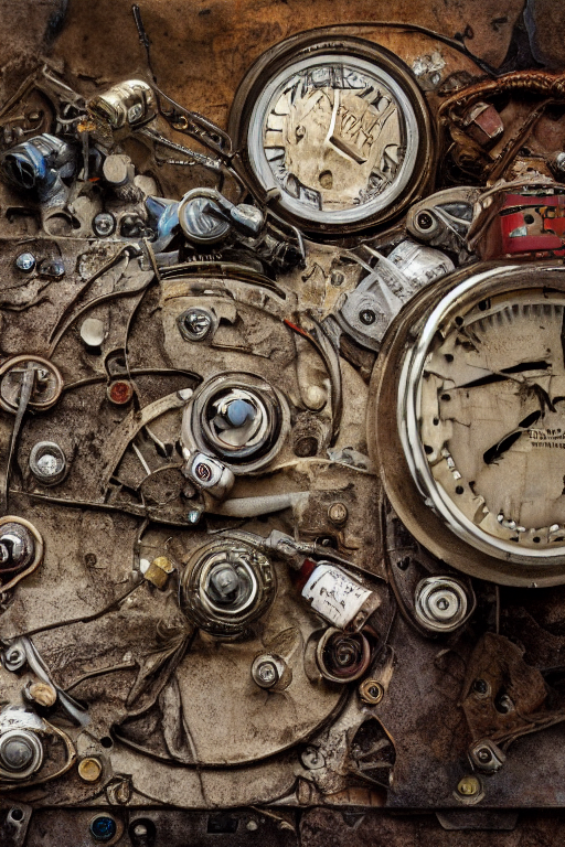 prompthunt: A photo of time machine, capacitors and coils inside by ...