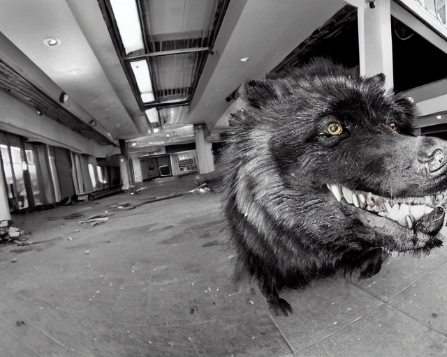 prompthunt Close up camera footage of a extremely aggressive Feral