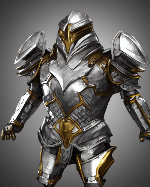 prompthunt fantasy armor, armored warrior, clean silver armor with