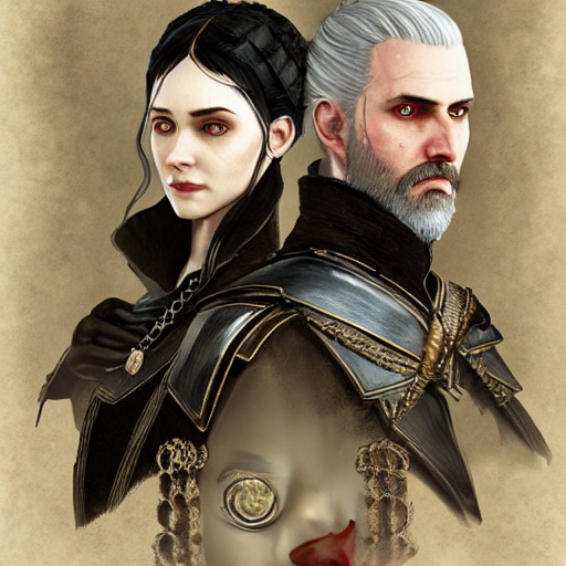 prompthunt portrait painting iris von everec and olgierd von everec