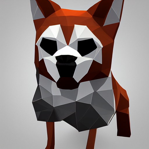 prompthunt: a game object of a dog, low poly art, unity asset store