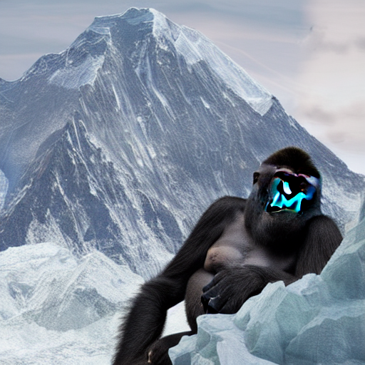 prompthunt: A gorilla on top of mount everest, digital art, trending on  artstation, highly detailed