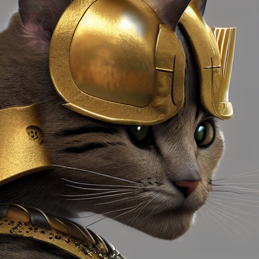prompthunt cat samurai, full samurai armor, cat warrior, realistic