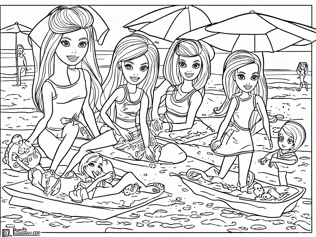 Barbie And Skipper Coloring Pages