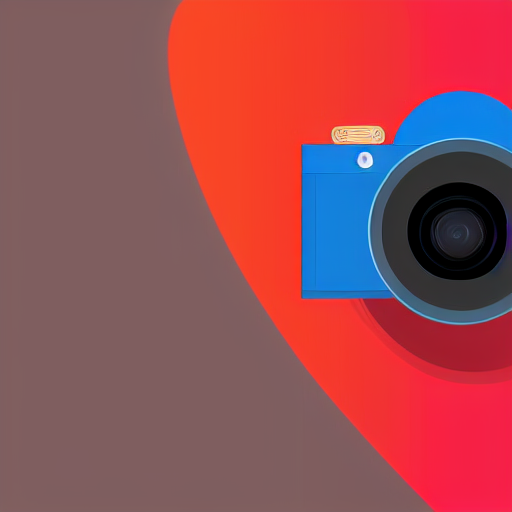 prompthunt: app icon of a camera lens, mate colors, material design,  minimalist