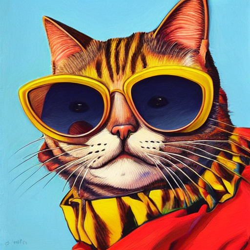 Cat with top sunglasses shirt