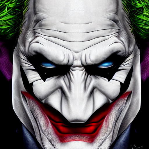 Half Batman Joker Face