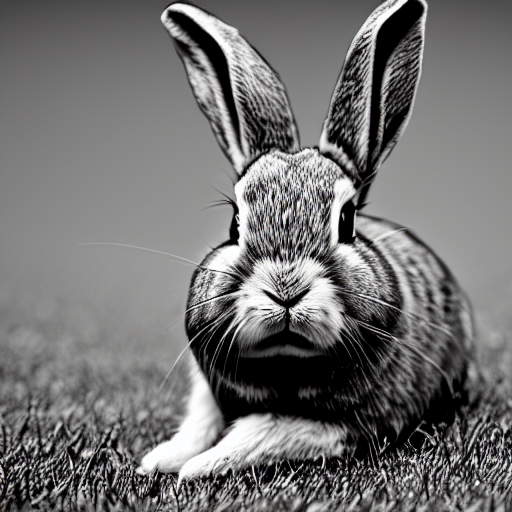 Dwarf Rabbit Black And White
