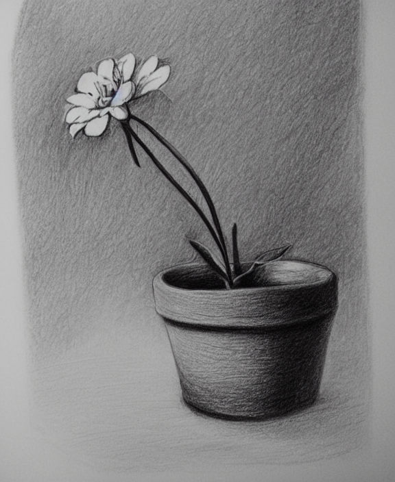 How To Draw A Flower Pot With Pencil Shading Best Flower Site
