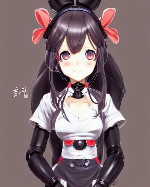 prompthunt: character concept art of an anime robot maid | | cute ...