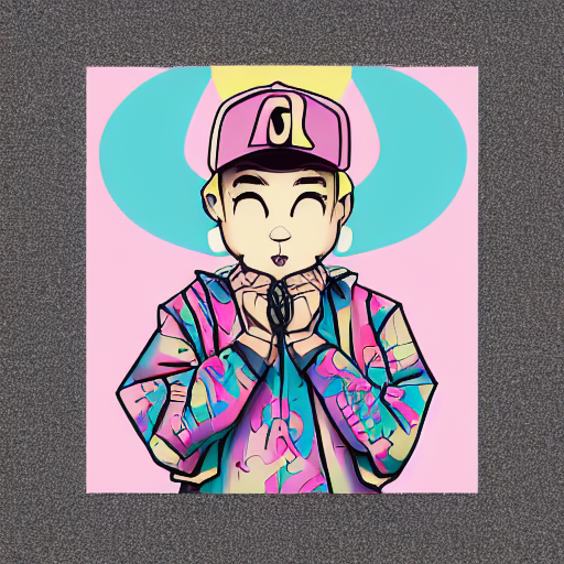 prompthunt: streetwear fashion influencer character illustration pastel  colors hypebeast bape anime style
