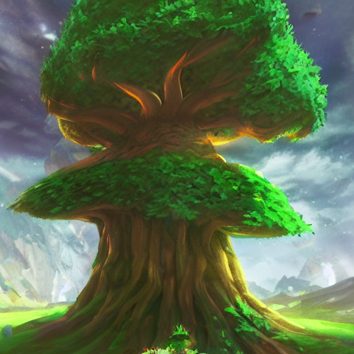 prompthunt magical deku tree from the legend of zelda ocarina of time