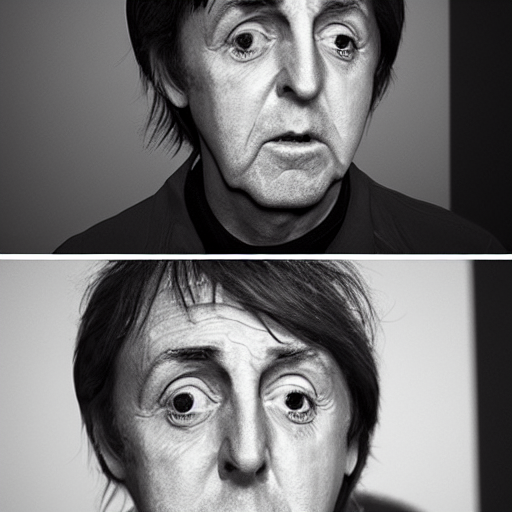 prompthunt: trail cam footage of sad young Paul McCartney crying and  looking very unhappy photorealistic trending on artstation 8k high quality  very coherent art lighting