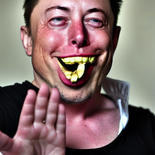 prompthunt: funny face pulling competition winning funny face photo of elon  musk, hilarious face pulling competition winner
