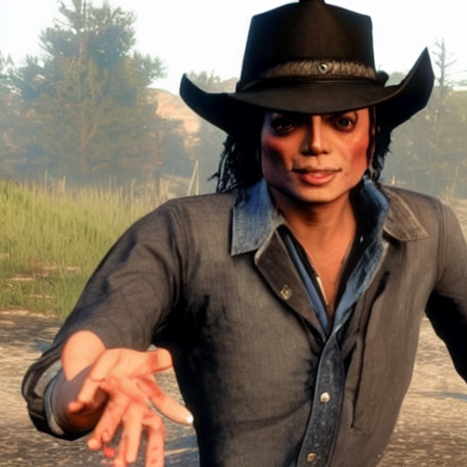 prompthunt: michael jackson in red dead redemption 2