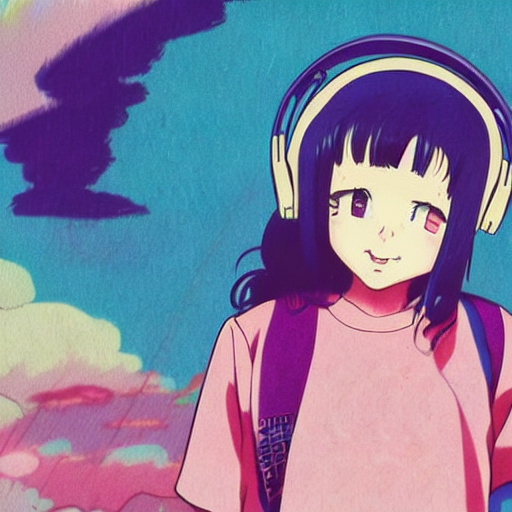 90's anime Aesthetic pastel