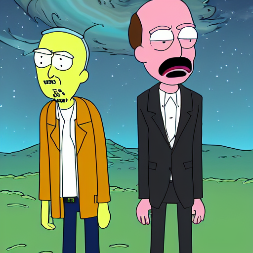prompthunt: breaking bad crossover with rick and morty, deviantart