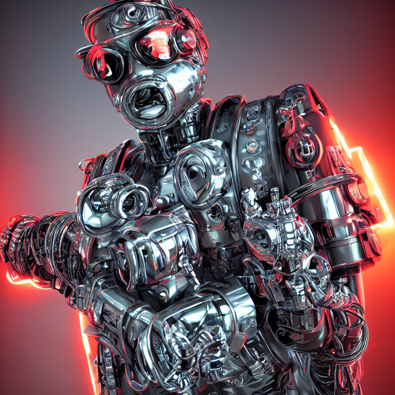 prompthunt: octane render portrait by wayne barlow and carlo crivelli and  glenn fabry, a cybernetic sythwave cyberpunk futuristic dj with glowing 8 -  bit display goggles and a giant clear plastic ventilator