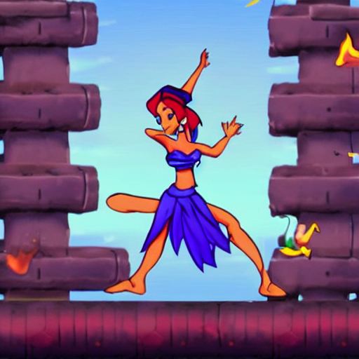 shantae dancing in prison camp, wwii, full color