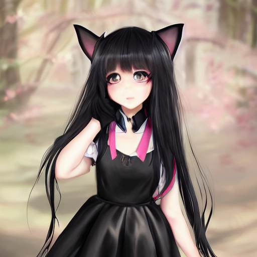 Black hair neko cheap