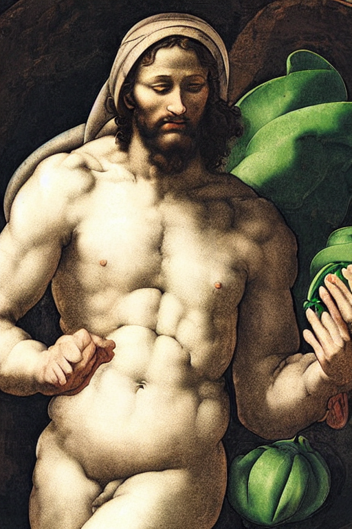 prompthunt michelangelo painting of jesus christ with blindfold